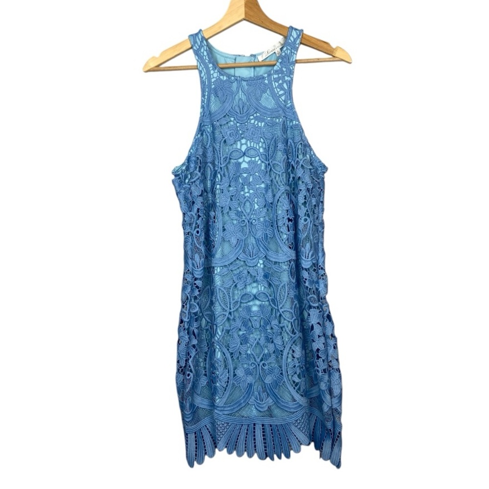 Lovers + Friends Blue Lace Dress